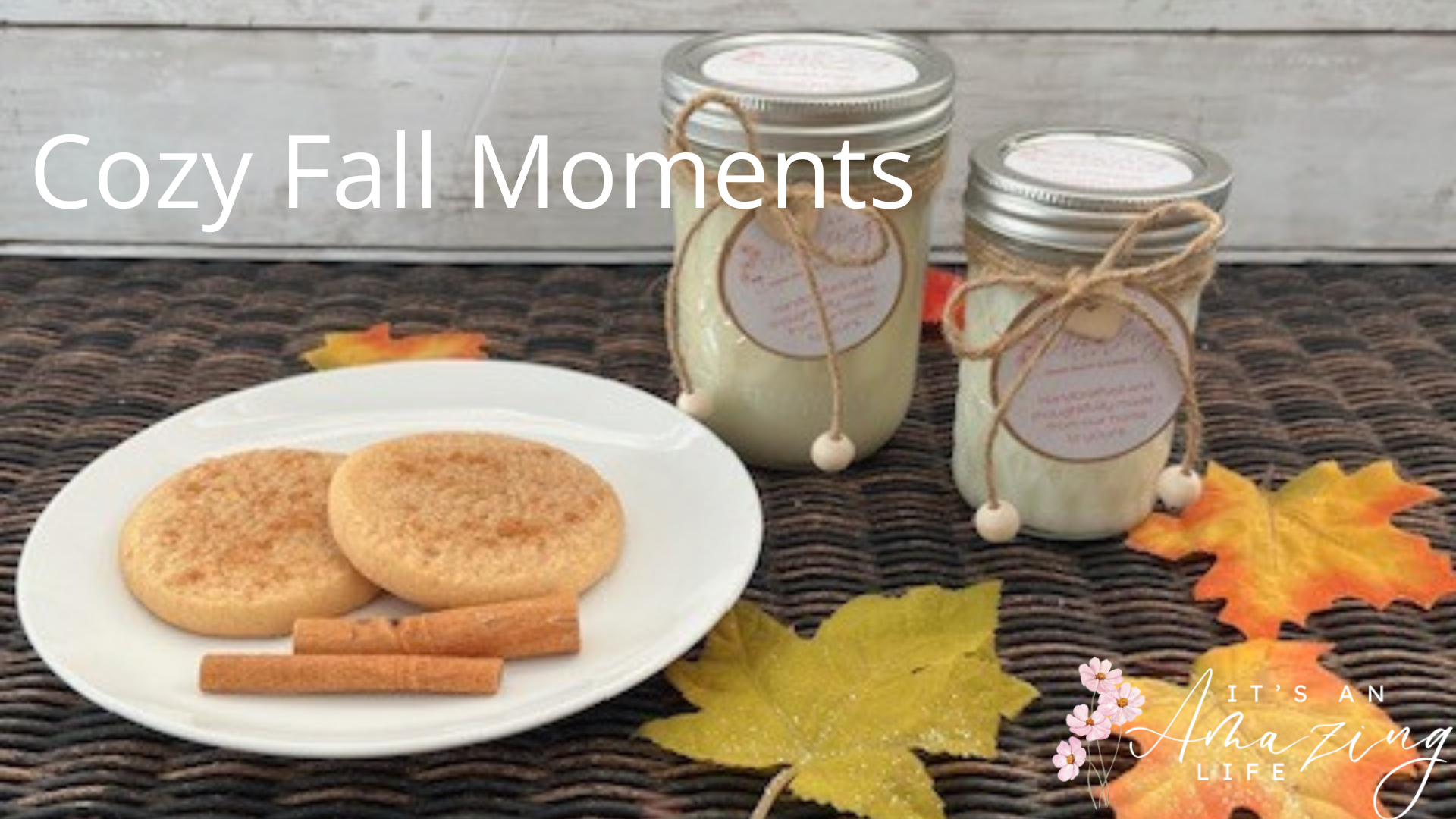 Snickerdoodle-soy-candle-with-cookies-on-a-plate